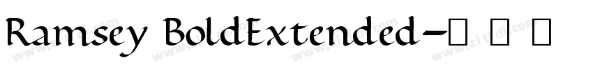 Ramsey BoldExtended字体转换